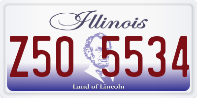 IL license plate Z505534