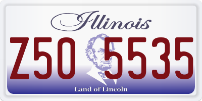 IL license plate Z505535