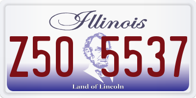 IL license plate Z505537