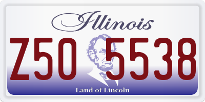 IL license plate Z505538