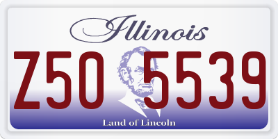 IL license plate Z505539