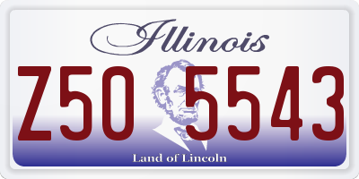 IL license plate Z505543