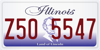 IL license plate Z505547