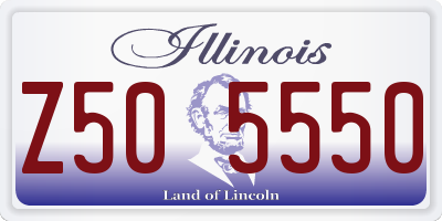 IL license plate Z505550