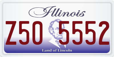 IL license plate Z505552