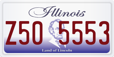 IL license plate Z505553