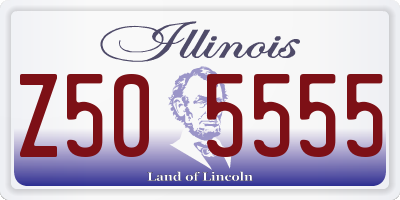 IL license plate Z505555