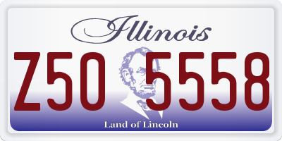 IL license plate Z505558