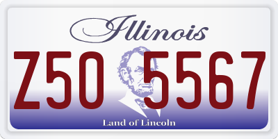 IL license plate Z505567