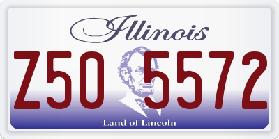 IL license plate Z505572