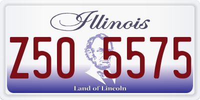 IL license plate Z505575