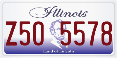 IL license plate Z505578