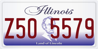 IL license plate Z505579