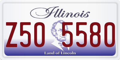 IL license plate Z505580