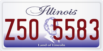IL license plate Z505583