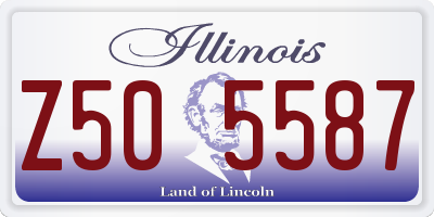 IL license plate Z505587