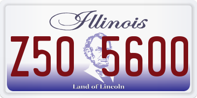 IL license plate Z505600