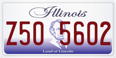 IL license plate Z505602