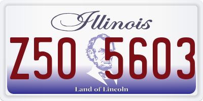 IL license plate Z505603
