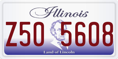 IL license plate Z505608