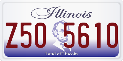IL license plate Z505610