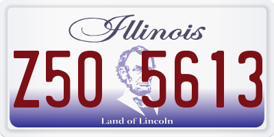 IL license plate Z505613