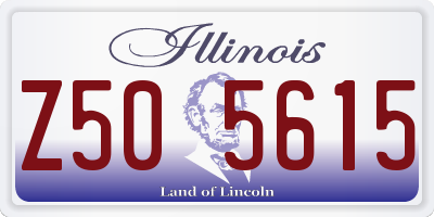 IL license plate Z505615