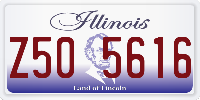 IL license plate Z505616