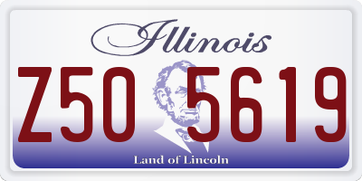 IL license plate Z505619