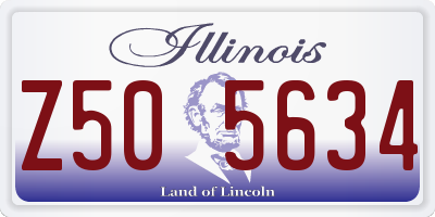 IL license plate Z505634