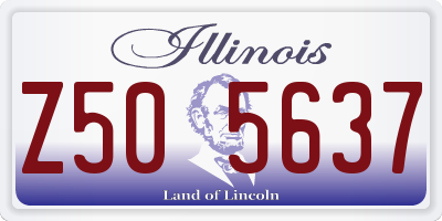 IL license plate Z505637
