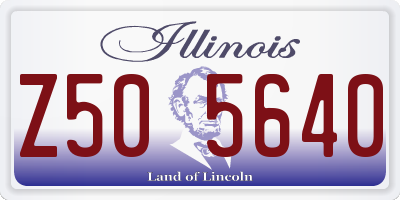 IL license plate Z505640