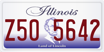 IL license plate Z505642