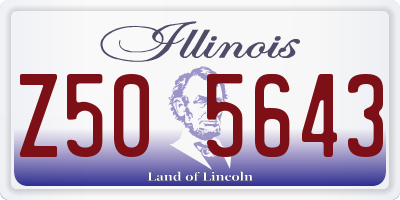 IL license plate Z505643