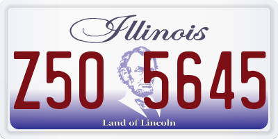 IL license plate Z505645