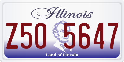 IL license plate Z505647
