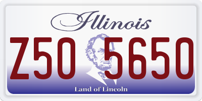 IL license plate Z505650