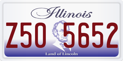 IL license plate Z505652