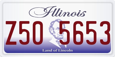 IL license plate Z505653