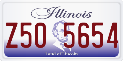 IL license plate Z505654