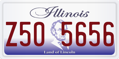 IL license plate Z505656