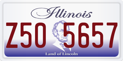 IL license plate Z505657