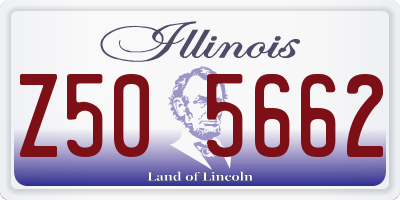 IL license plate Z505662