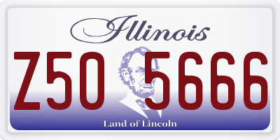 IL license plate Z505666