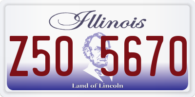 IL license plate Z505670