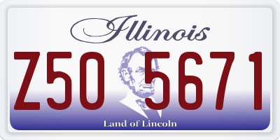 IL license plate Z505671
