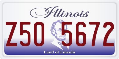 IL license plate Z505672