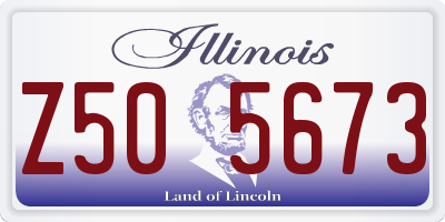 IL license plate Z505673