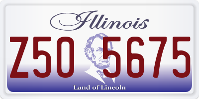 IL license plate Z505675
