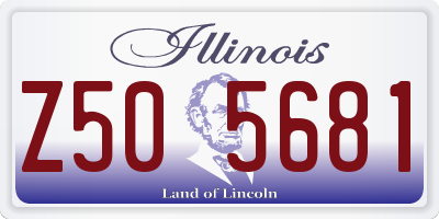 IL license plate Z505681